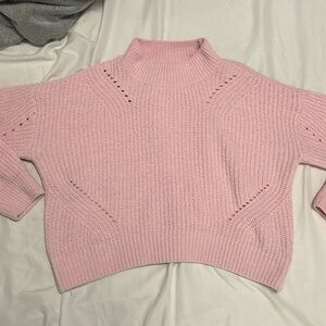 3/$30 Pink Crochet Sweater medium